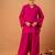 Stone Work Rani Pink Silk Blend Farsi Salwar Co Ords for Women