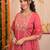 Women Ethnic Motifs Embroidered Thread Work Kurta & Trousers With Dupatta