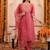 Women Ethnic Motifs Embroidered Thread Work Kurta & Trousers With Dupatta