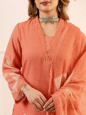 Women Printed Regular Pure Cotton Kurta with Palazzos & With Dupatta 7