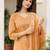 Women Pure Cotton Woven Design Straight Kurta Trousers With Dupatta