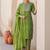 Women Leheriya Dyed Regular Sequinned Pure Cotton Kurta with Trousers & With Dupatta