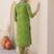 Women Leheriya Dyed Regular Sequinned Pure Cotton Kurta with Trousers & With Dupatta