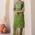 Women Leheriya Dyed Regular Sequinned Pure Cotton Kurta with Trousers & With Dupatta