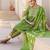 Women Leheriya Dyed Regular Sequinned Pure Cotton Kurta with Trousers & With Dupatta
