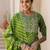 Women Leheriya Dyed Regular Sequinned Pure Cotton Kurta with Trousers & With Dupatta