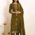 Women Ethnic Motifs Embroidered Regular Kurta with Trousers & With Dupatta