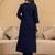 Floral Embroidered Square Neck Thread Work Kurta With Trousers & Dupatta