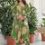 Printed Green Viscose Rayon Co Ords for Women