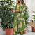 Printed Green Viscose Rayon Co Ords for Women