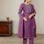 Women Embroidered Straight Kurta Trousers With Dupatta