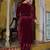 Women Embroidered Regular Velvet Kurta with Trousers & With Dupatta