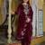 Women Embroidered Regular Velvet Kurta with Trousers & With Dupatta