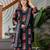 Floral Printed V-Neck Straight Kurta With Trousers & Dupatta