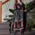 Floral Printed V-Neck Straight Kurta With Trousers & Dupatta