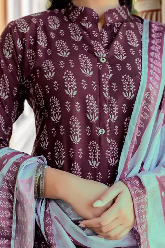 Women Ethnic Motifs Printed Regular Kurta with Trousers & Dupatta