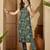 Floral Printed Rama Green Rayon Co Ords for Women