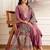 Women Embroidered Regular Sequinned Straight Kurta with Trousers & With Dupatta
