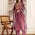 Women Embroidered Regular Sequinned Straight Kurta with Trousers & With Dupatta