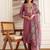 Women Embroidered Regular Sequinned Straight Kurta with Trousers & With Dupatta