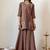 Women Ethnic Motifs Embroidered Regular Thread Work Kurta With Sharara & Dupatta