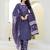 Floral Printed Notch Neck Sequinned Straight Kurta With Trouser & Dupatta