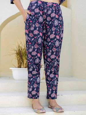 Floral Printed Notch Neck Sequinned Straight Kurta With Trouser & Dupatta 7
