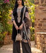 Women Ethnic Motifs Embroidered Regular Thread Work Kurta with Palazzos & With Dupatta