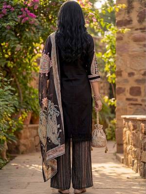 Women Ethnic Motifs Embroidered Regular Thread Work Kurta with Palazzos & With Dupatta 3
