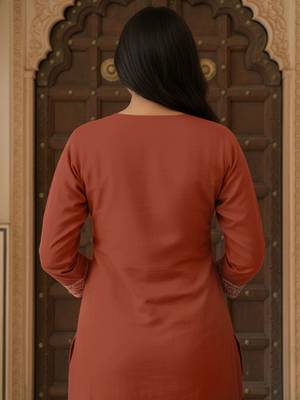 Women Ethnic Motifs Embroidered Regular Thread Work Kurta with Trousers & With Dupatta 7