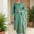 Floral Woven Design Straight Kurta With Trousers & Dupatta