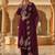 Women Embroidered Regular Velvet Kurta with Trousers & With Dupatta