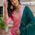 Geometric Woven Design V-Neck Thread Work Straight Kurta With Palazzo And Dupatta