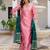Geometric Woven Design V-Neck Thread Work Straight Kurta With Palazzo And Dupatta