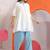 Embroidered White Cotton Blend Farsi Salwar Co Ords for Women