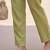 Women Green Organza Embroidered Straight Kurta Trousers with Dupatta
