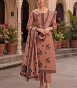 Women Floral Printed Regular Pure Cotton Kurta with Trousers & With Dupatta