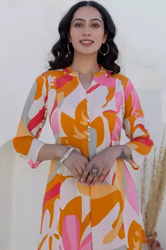 Printed White Cotton Co Ords for Women
