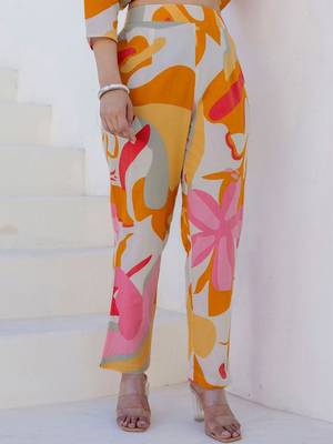 Printed White Cotton Co Ords for Women 4