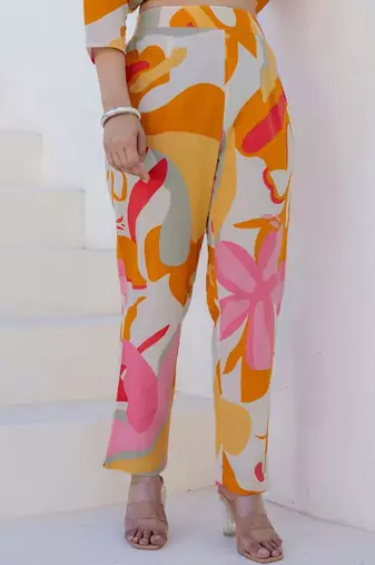 Printed White Cotton Co Ords for Women