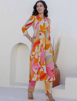 Printed White Cotton Co Ords for Women 5