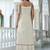 Women White Pure Cotton Embroidered Straight Kurta Sharara with Dupatta