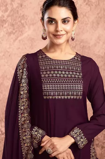 women floral printed kurta with palazzo & dupatta