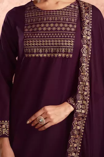 women floral printed kurta with palazzo & dupatta