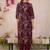 Women Floral Printed Regular Thread Work Kurta with Trousers & With Dupatta