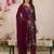 Women Floral Printed Regular Thread Work Kurta with Trousers & With Dupatta