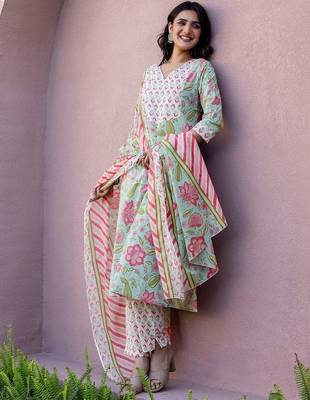 Women Embroidered Regular Kurta with Pyjamas & With Dupatta 2