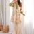 Embroidered Light Peach Viscose Rayon Co Ords for Women