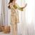 Embroidered Light Peach Viscose Rayon Co Ords for Women