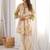 Embroidered Light Peach Viscose Rayon Co Ords for Women